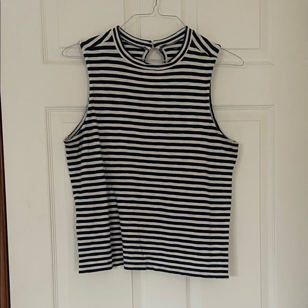 GAP Navy and White Striped Tank Top